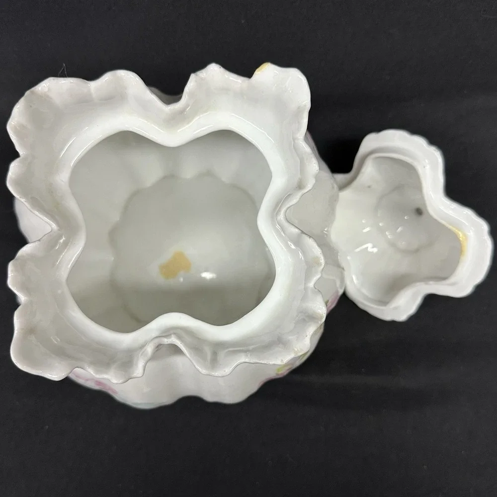 Reinhold Schlegelmilch (RS) Prussia 'Hidden Image' Lidded Sugar Bowl, Antique‎